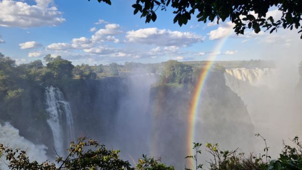 Victoriafalls mit Regenbogen